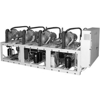 Chillers with remote condensers
