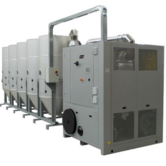 Centralized drying systems for raw materials