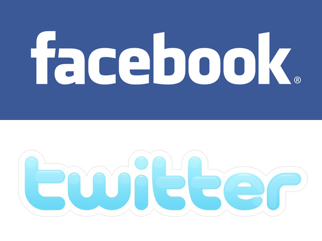 Аккаунт на Facebook и Twitter